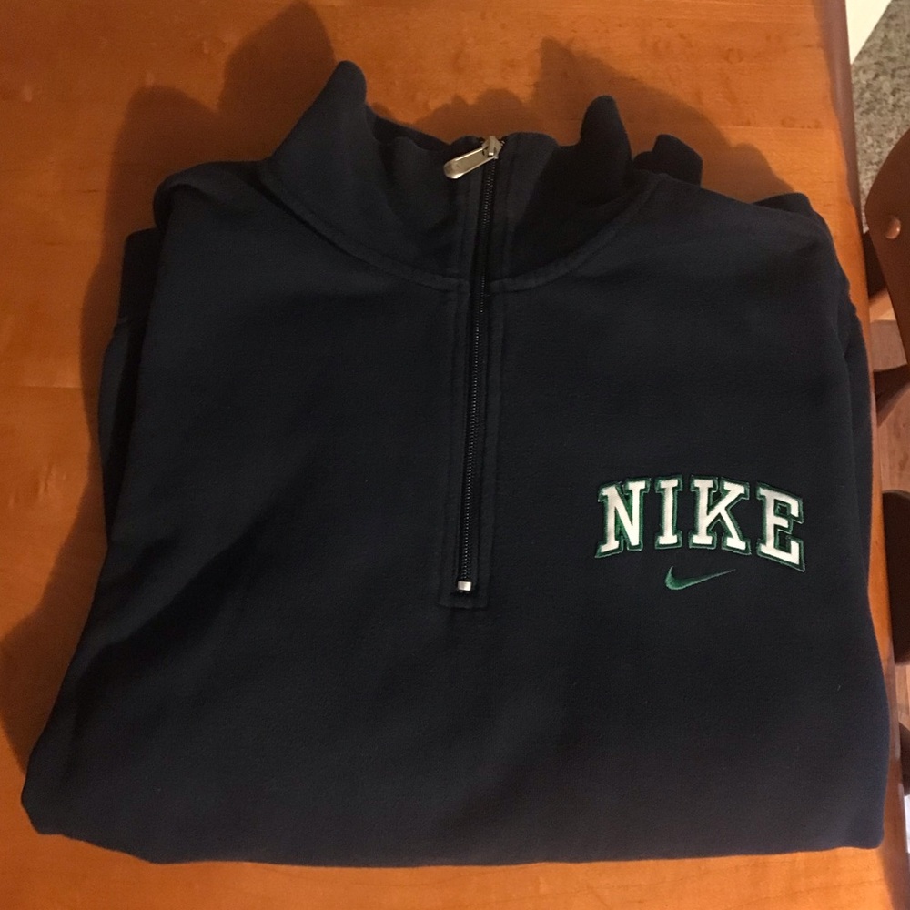 Mens Nike 1/4 zip long sleeve pull over sweater